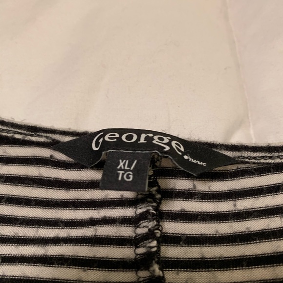 Black and White Striped Tee - Picture 2 of 2